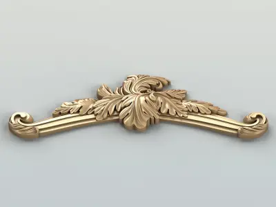Carved decor central 037 3D model