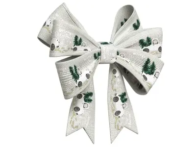 Christmas Bow Ribbon 63 Low-poly 3D model