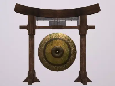 Chinatown Gong Low-poly 3D model