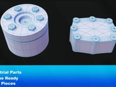 The Industrial pack Free low-poly 3D model