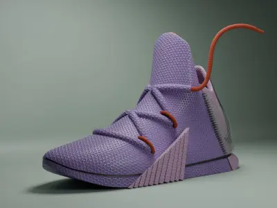 Nike shoe - Purple 3D model