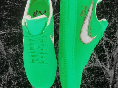 NIKE AIR FORCE 1 LOW OFF WHITE BROOKLYN 3D SHOES Low-poly 3D model