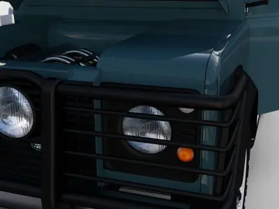 Full Land Rover Defender Pack with chassis and interior 3D model