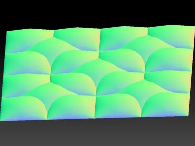 3D WALLPANEL 600MM x 600MM 3D model