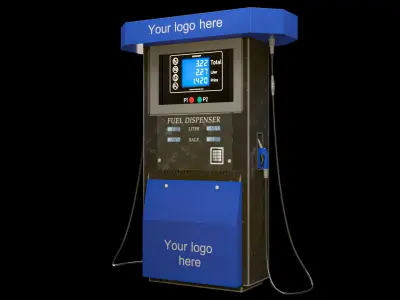 Fuel Dispenser Low-poly 3D model