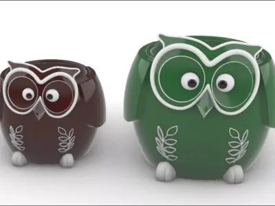 Owl Planter 3D model