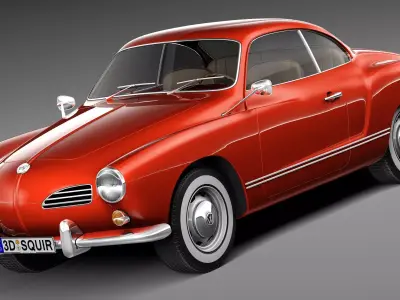 Volkswagen Karmann Ghia Coupe 1955-1974 3D model
