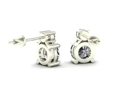 Women Diamond Earrings 3D print model 67