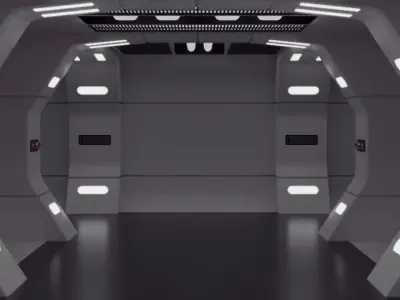 The Mandalorian - Rebel Prison Ship 1 - Side Hallway 1-12 scale Free 3D print model