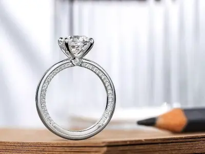 Diamond ring 3D print model 64