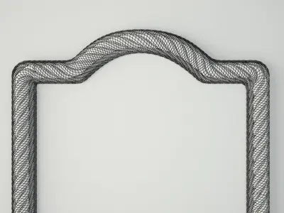 Rectangle Rope Wall Mirror 3D model
