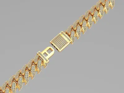 chain shark necklace bracelet JUST STL 3D model