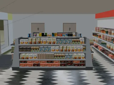 Gas station and Pagani Zonda R 3D model