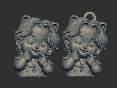 bts heart cnc model  3D print model