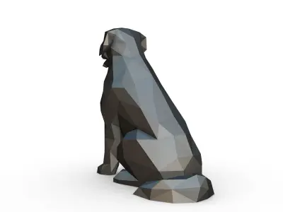 Bovaro del bernese low poly 3D print model