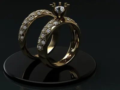 solitaire set ring 3D print model