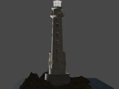 LIGHTHOUSE on island 3D model