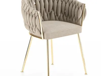 ROMA LUX VELVET DINING CHAIR Low-poly 3D model