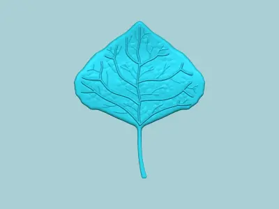 Black Poplar Leaf - Molding Artificial EVA Craft 3D print model