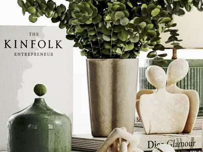 Decorative Set 016 Low-poly 3D model