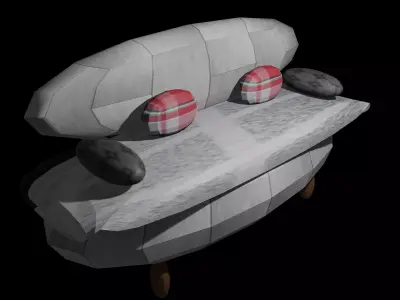 3D Sofa  Modern Realistic Furniture Model 3D model