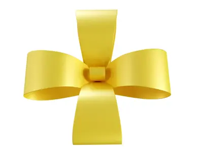 Ribbon Bows Pack 3D Gift Bow Set Low-poly 3D model