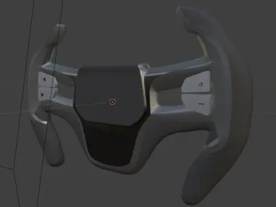 Sporty steering wheel concept design 3D model