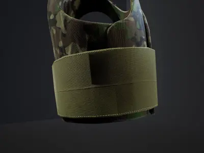Ranger Armor Vest Low-poly model - UE4 Camo System -  Low-poly Low-poly 3D model