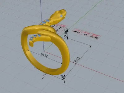 snake ring 3D print model