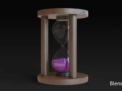 Hourglass Low-poly 3D model