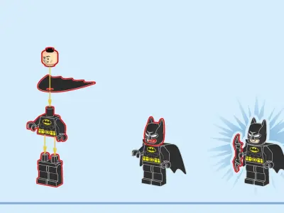 TwindBricks3D - 76264 Batmobile Pursuit Batman vs The Joker 3D print model