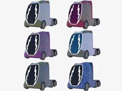 Future semitrucks PBR bundle 3D Model Pack