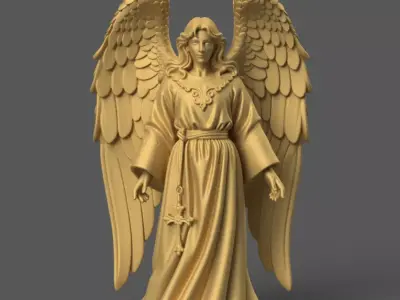 Majestic Christmas Angel STL File for 3D Printing 3D print model