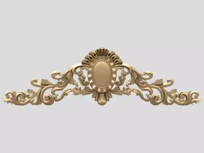 Carving ornate gold ornament  3D model