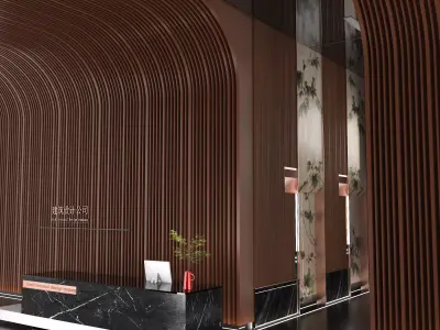Office Lobby Modern Hotel lobby 3D model