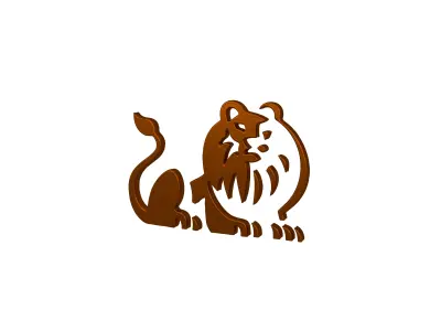 Lion Emblem v4 006 Low-poly 3D model