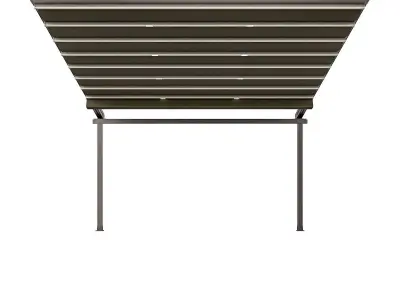 Motorized Pergola 5 nickel matte 3D model
