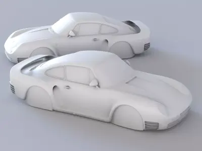 Porsche 959 3D printable 3D print model