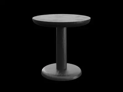 PON Table BlackAshWood Low-poly 3D model