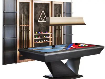 Billiards03 pool table set Low-poly 3D model