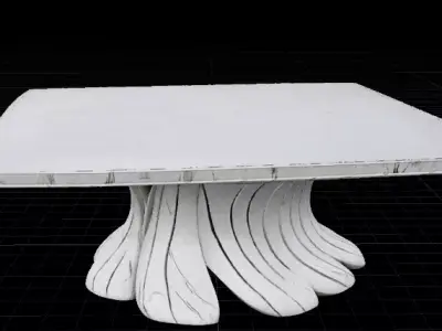 Luxury Parametric Sculptural Table Modern Interior 3D Model Low-poly 3D model