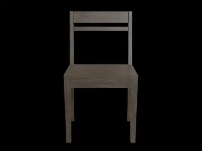 Chair wooden 04 Low-poly 3D model