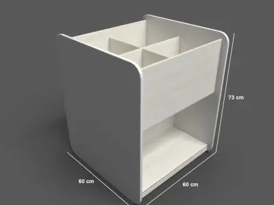 MaxiBacup White Low-poly 3D model
