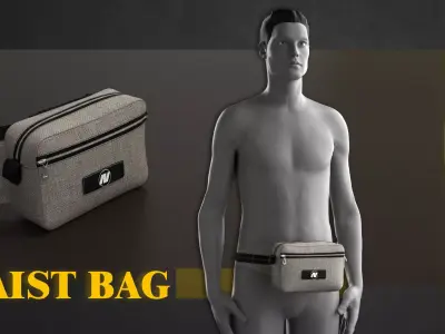 waist bag Low-poly 3D model