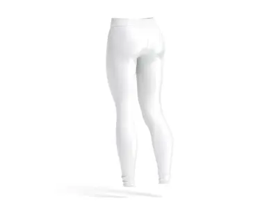 White Womens Leggings - sport female leggins 3D model