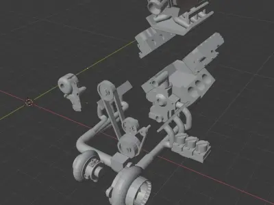 Ecotec turbo V6 engine 3D print model