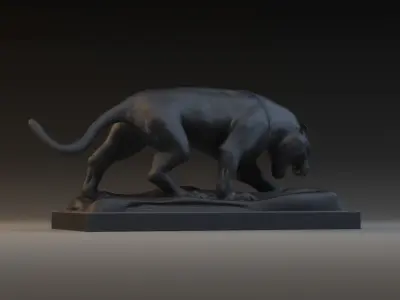 cheetah sculpture 3D model