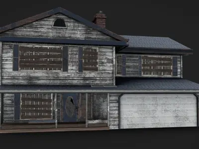 House 08 - Abandoned Low-poly 3D model