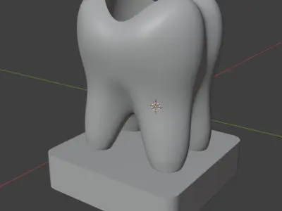  tooth-shaped organizer 3D print model