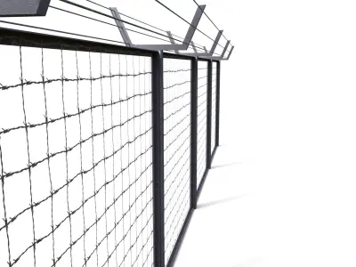 Low Poly Modular Fence 6 Low-poly 3D model